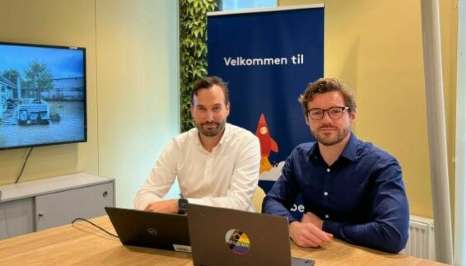 Samarbeid: Innovasjonssjef Simen Aasen Engebretsen i Gjensidige og Mitigrate-gründer Laurent Feuilleaubois.