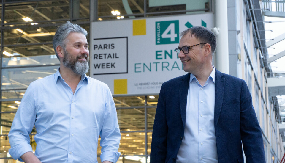Kristian Stølen, CCO (t.v.) og Arvid Tørset, CTO i Diggecard er klare for å lansere partneravtalen med kortterminalgiganten Ingenico på Paris Retail Week
