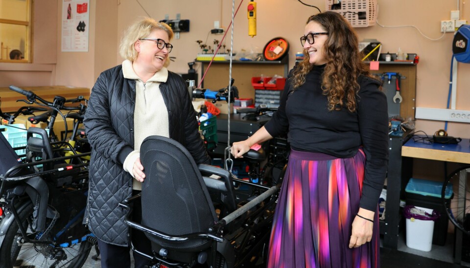 Storfornøyd: (f. v.) CEO Cathrine Movold og CPO Kari Anne Solfjeld Eid smiler begge bredt over utviklingen i selskapet så langt i år