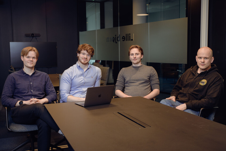 Abdera-teamet: (f.v.) Johannes H. Nilsen, Erland Grimstad, Markus Tiller og Jonas N. Myhre. Abdera