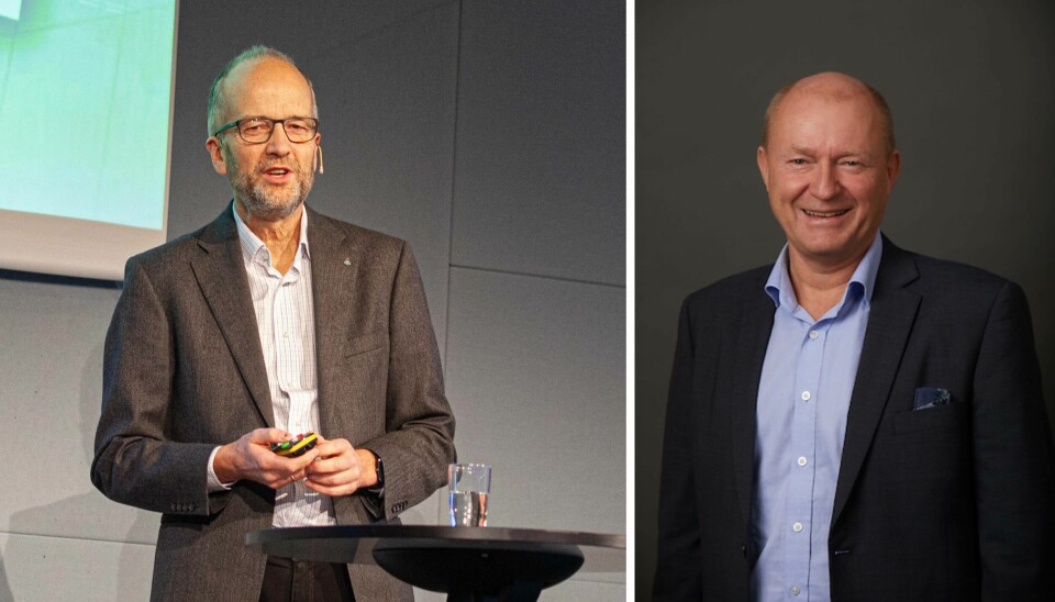 Eivind Gjemdal, Bits t.v. og Jan Hauglie, Mastercard Payment Services fortsetter en langvarig samarbeid