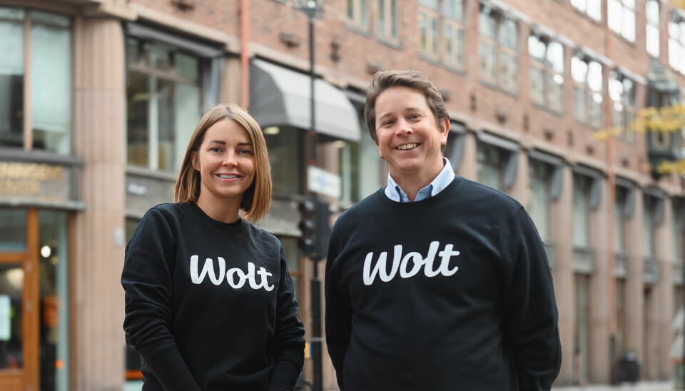 Elisabeth Stenersen, daglig leder Wolt Norge, og Tor Even Bli-Ramberg, leder for Wolt Drive i Norge.