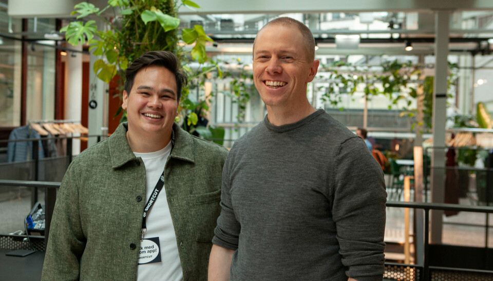 App-utforskere. Ivan Lé Hjelmeland, app-utvikler og UX/UI-designer i Shortcut (t.v.) og Marius Hauken, partner og UX-designer i Stacc
