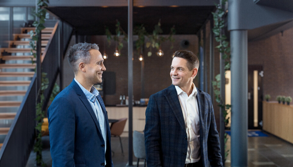 Ferske: Jon Sakarias Liknes (til venstre) og Johan Haugstad startet nytt selskap i august i år.