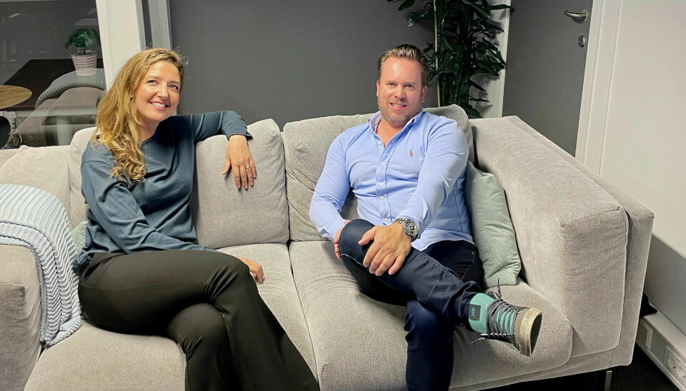 Sara Kjelstrup og Stian Elgaaen (også han har forlatt selskapet) tilbake i 2021 under ansettelsen i Laft.io.