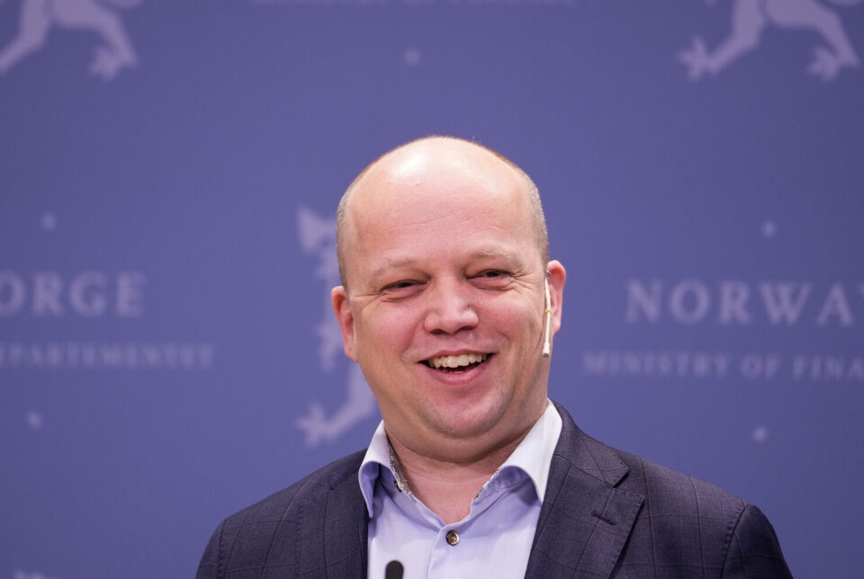 Finansminister Trygve Slagsvold Vedum (Sp).