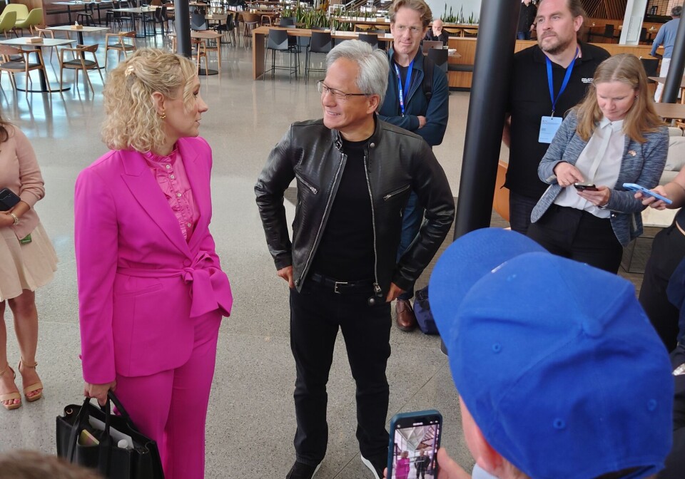 Nvidia-gründer Jensen Huang og digitaliseringsminister Karianne Tung.