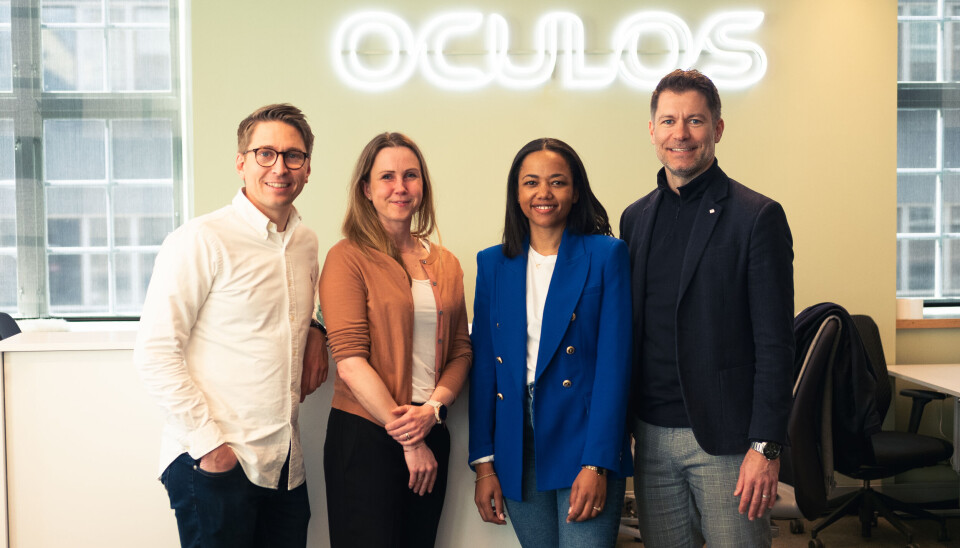 Magnus Nord Eidene, Technical Project Manager i Oculos, Kristin Møllerplass, Business Development Manager i Obos, Clarisse Aase Ovrum Fossum, Direktør for medlemsvirksomhet i Obos, og Kristian Marthinsen, Nordic Head of Business Development i Oculos.