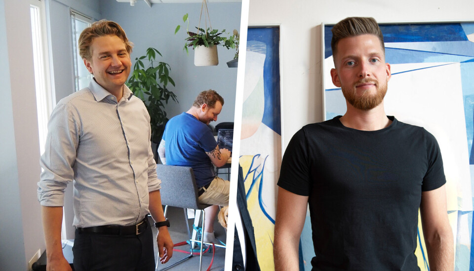 Gründer i CV Partner, Erling Wegger Linde, og gründer og CTO i Seen, Ronald Griffin.