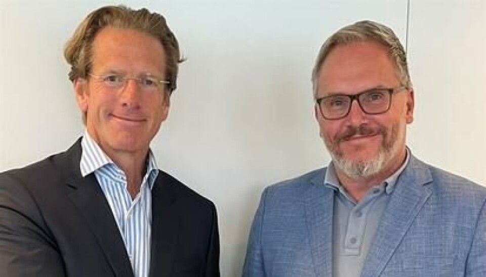 I fjor: Birger Steen og Tom Einar Jensen i styret i Freyr da Steen ble toppsjef i selskapet. Nå overtar Jensen som øverste sjef.
