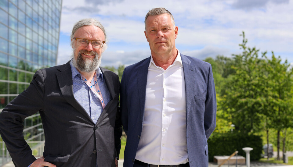 Dan Ouchterlony (leder for Telenor Amp), og Thomas Kronen som blir daglig leder for det nye cybersikkerhetsselskapet