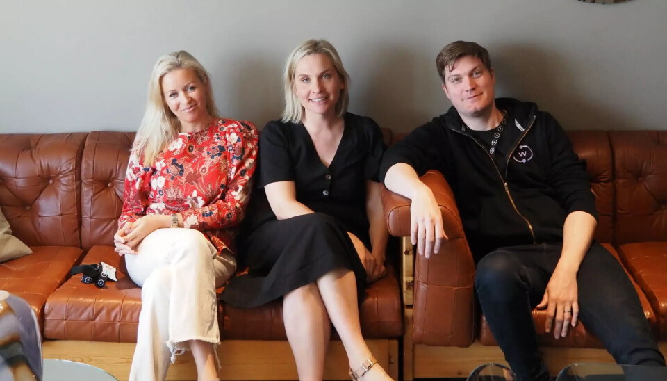 Fra venstre: Vekst-sjef Ida Barth Thomassen, CEO Karin Berg og teknisk-sjef Ole-André Riga-Johansen.