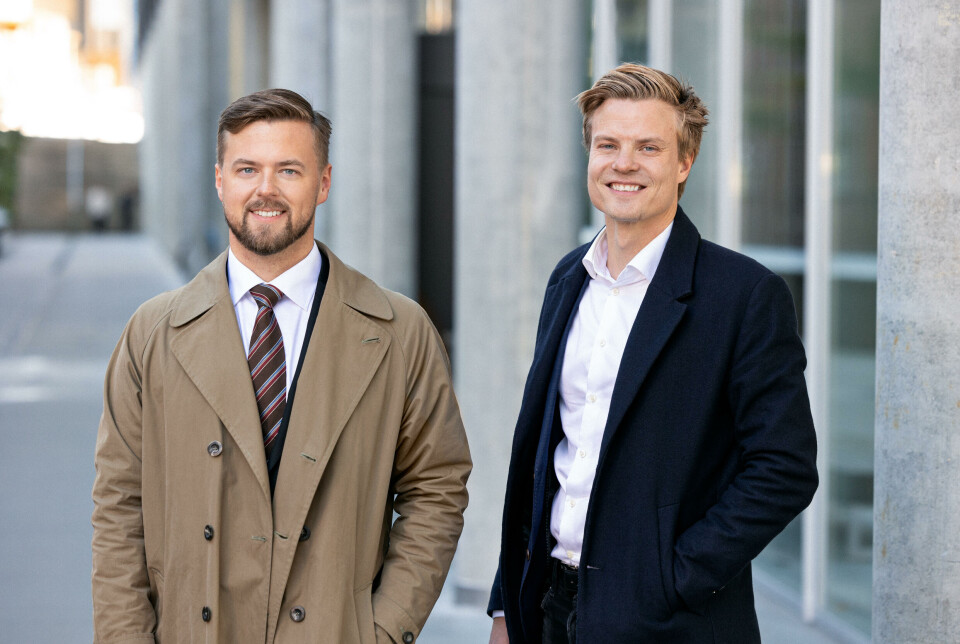 Erik Skaar (tiil venstre) daglig leder og medgründer og Elias Voll Ottosen, COO og medgründer.