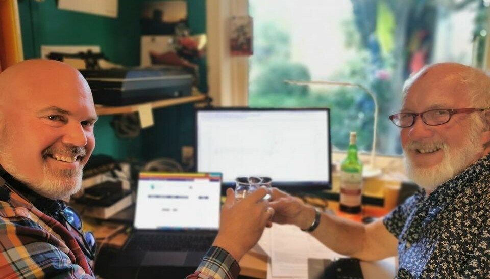 Fikk ideen her: Leif A. Stavøstrand og far Gunnar Stavøstrand har jevnlige «whiskey workshop nights».