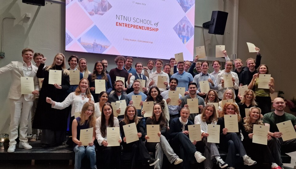 Ferske: Disse startet på NTNUs Entreprenørskole høsten 2024.