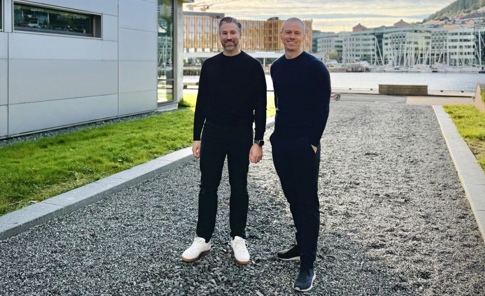 Marius Hauken (t.h.) gründer og partner i Stack X tar med seg medgründer Robin Sandborg og flytter til nye Heder Bank.