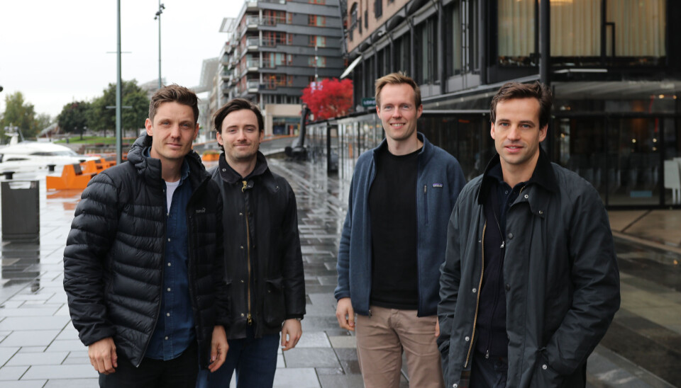 Gründerteamet i Economic Mind f.v: Jens Martin Dahlum, Nikolai Bratsberg, Aksel Reiten og Gard Rystad.