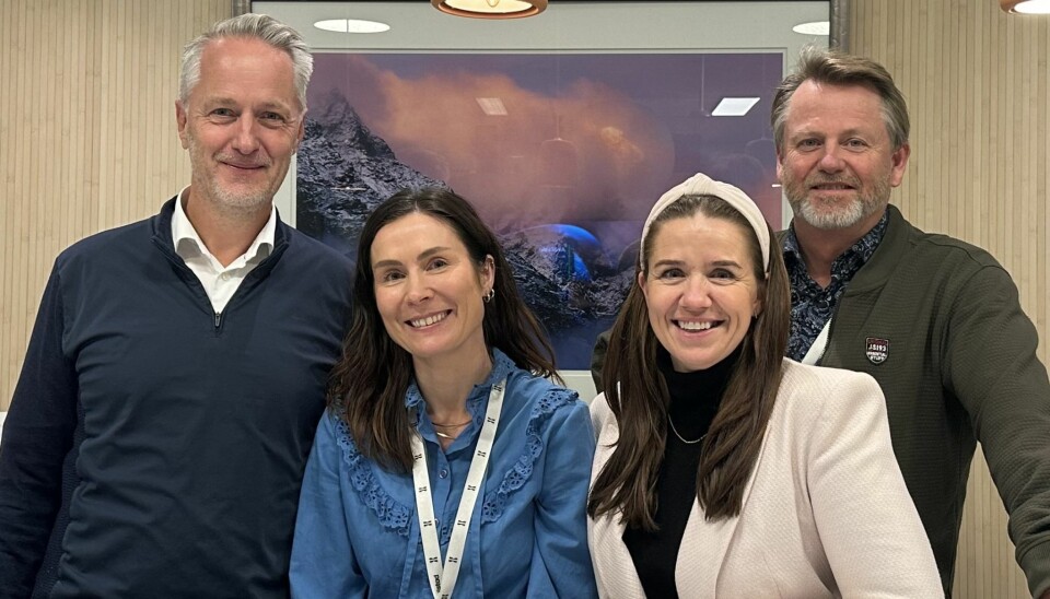 Fra venstre: Anders H. Lier (Energi.AI), Marte Bakken (Allstad), Hanne Ek (Energi.AI) og Snorre Eide (Allstad)