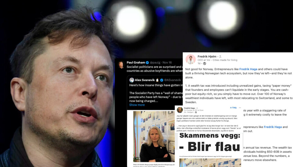 Elon Musk er blant de mange som gjennom helgen har reagert på SVs uthenging av «de rike».