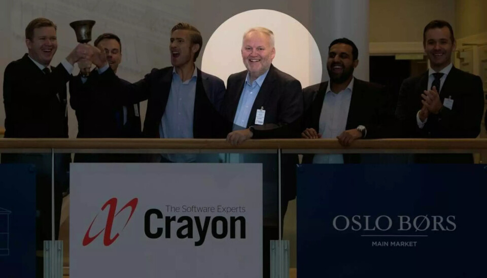 Jens Rugseth ved børsnoteringen av Crayon.