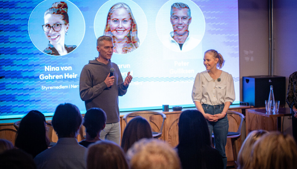 Nørs-gründer Peter Gulliksen sammen med styremedlem i Sigrun Syverud under Nørs Investor Day for et par uker siden.