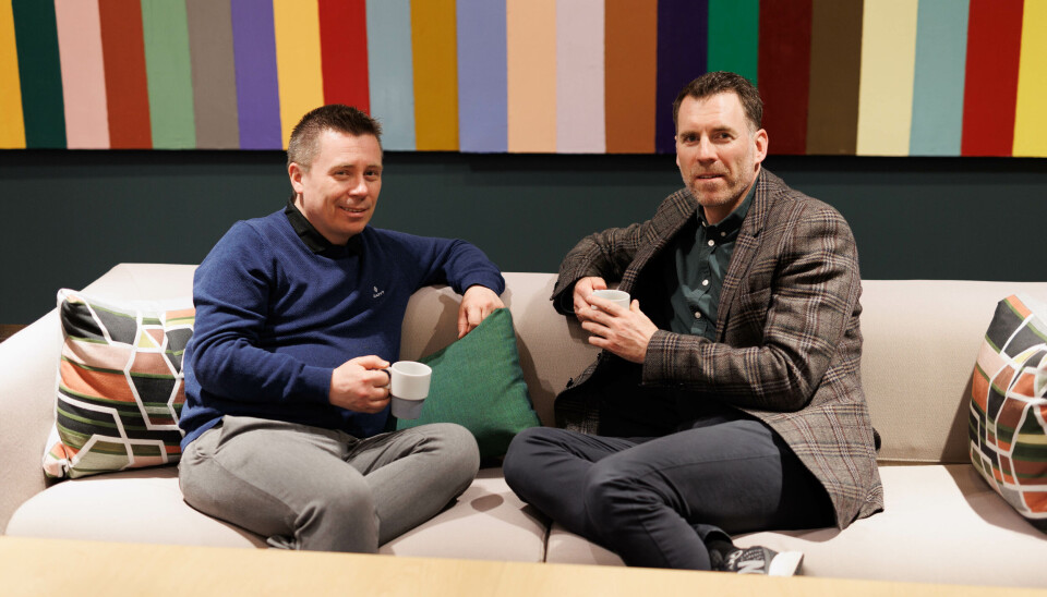 Daglig leder Vegard von Wachenfeldt og styreleder Tron Harald Gaasø i Norsk Helseportal.