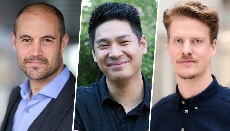 Administrerende direktør i NBX, Stig Aleksander Kjos-Mathisen, administrerende direktør i Firi, Thuc Hoang og administrerende direktør i K33, Torbjørn Bull Jensen.