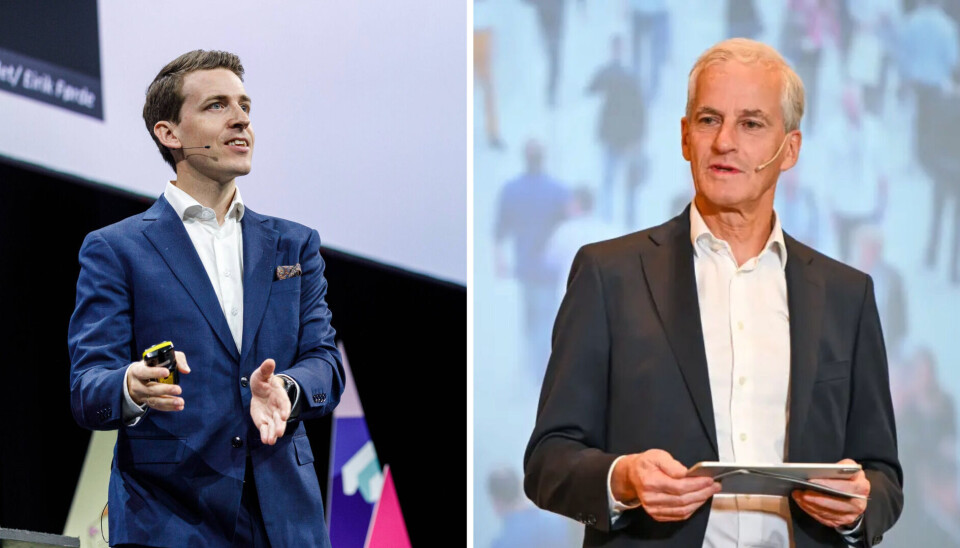 Runar Wiksnes til venstre og arkivbilde av Jonas Gahr Støre til høyre.