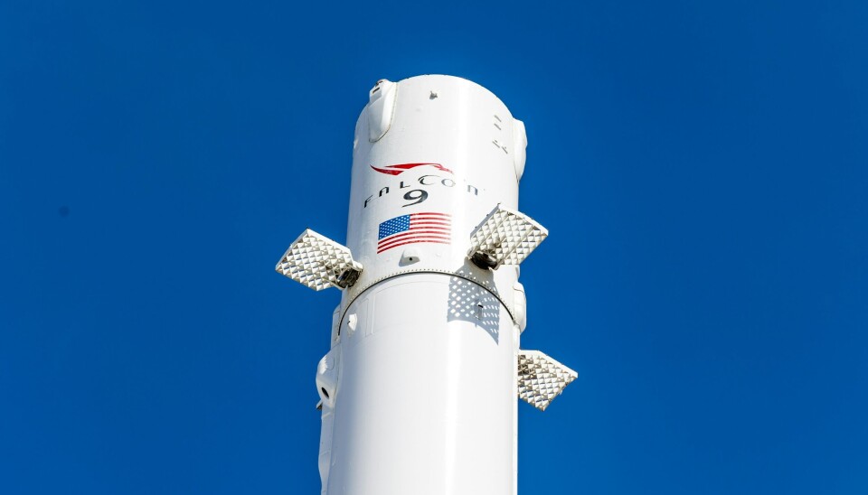 En del av en SpaceX-rakett.