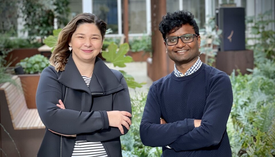 Gründerne av Factiverse, Maria Amelie og Vinay Setty.