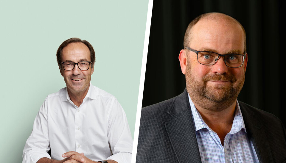 FSN Capital-gründer Frode Stand Nielsen og Bjørn André Lerøen, forretningsområdesjef for Nordlo Norge.