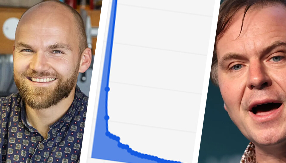 Kjetil Holmefjord i Sondo Capital og Alfred Bjørlo i Venstre.