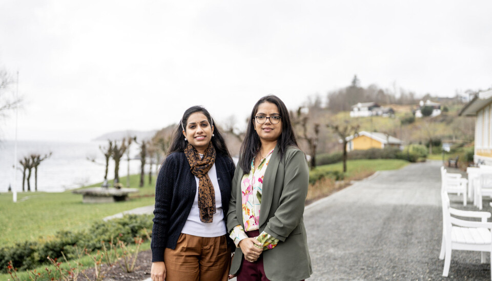 Sriramya Juttiga (til venstre) og Aparna Agrawal i Ecosphere. Ecosphere