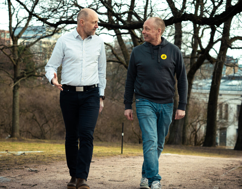 DERES UTVIKLERE TENKER SOM KONSULENTER: Kenny Hognestad (t.v) og Viggo Navarsete i Dobee opplever høy verdi av de har et team som tar ansvar og har eierskap til arbeidet som gjøres.