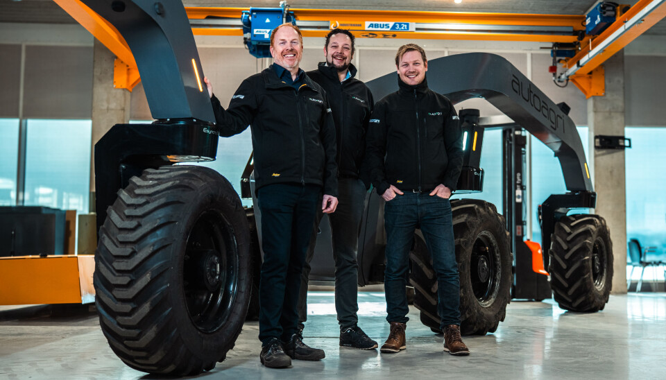 Gründerteamet fra venstre: Ole Svendgård, Jostein Sandvik og Eirik Hovstein.