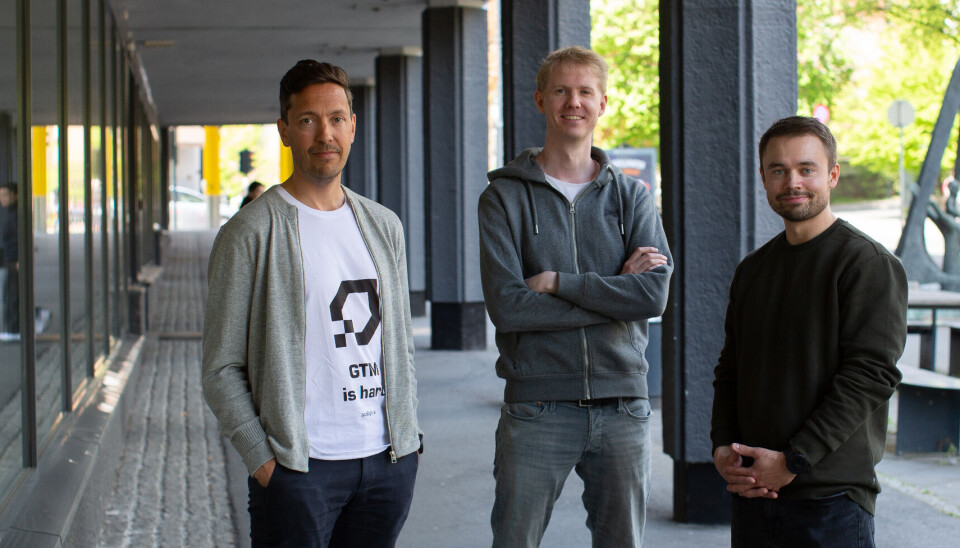 Gründerteamet: Magnus B. Willumsen med CTO Simen Owesen-Lein og utvikler Martinus Ishoel