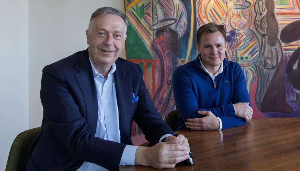 Styreleder Gert W. Munthe og daglig leder Stian Remåd i Adnuntius.