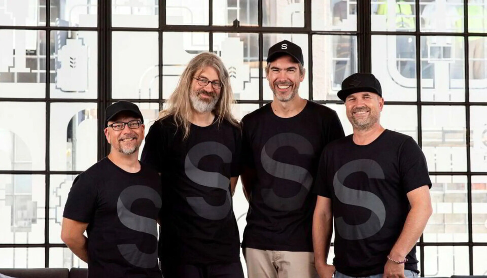 Sanity-gründerne, med CEO Magnus Hillestad nummer tre fra venstre.