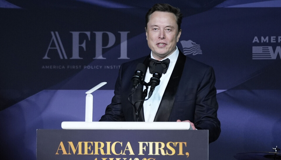 Elon Musk under en talde under en galla arrangert av America First Policy Institute. Elon Musk under en talde under en galla arrangert av America First Policy Institute.
