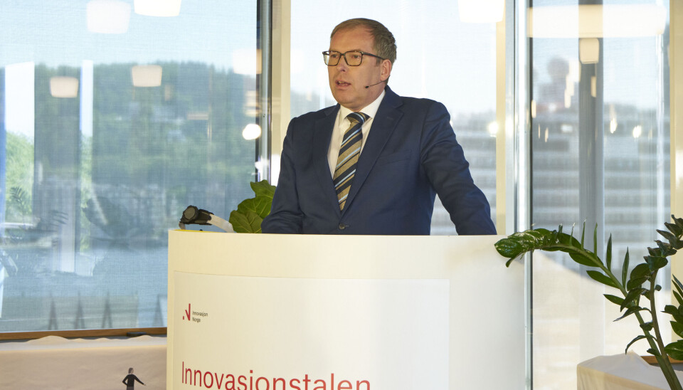Innovasjon Norge-sjef Håkon Haugli holder Innovasjonstalen for 2025.