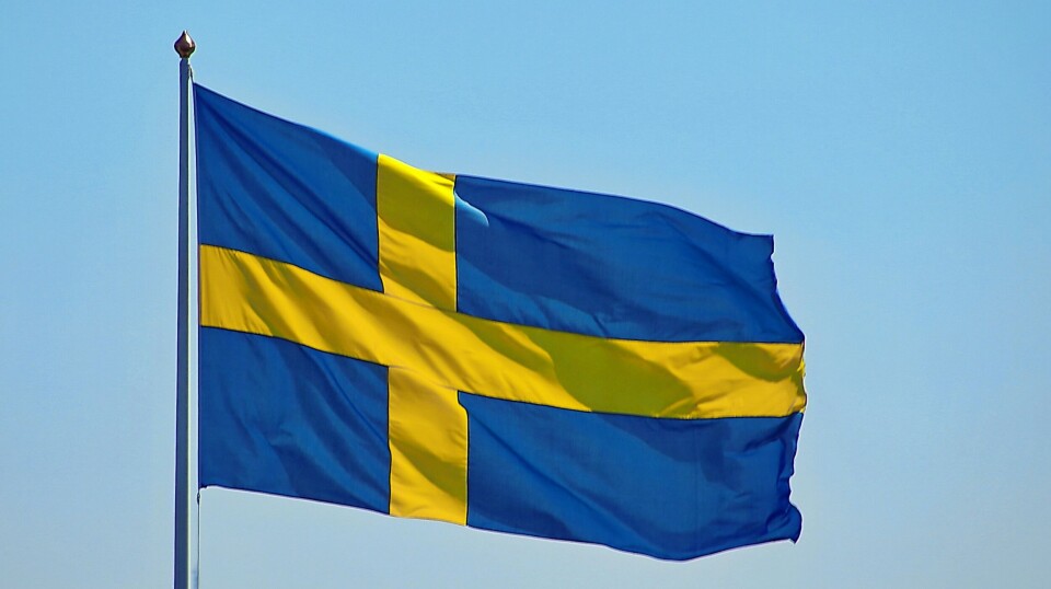 Sveriges flagg. Illustrasjonsfoto. Sveriges flagg. Illustrasjonsfoto.