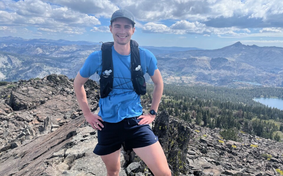 Martin Ek på fjelltur i Lake Tahoe-området i USA på grensen mellom California og Nevada.