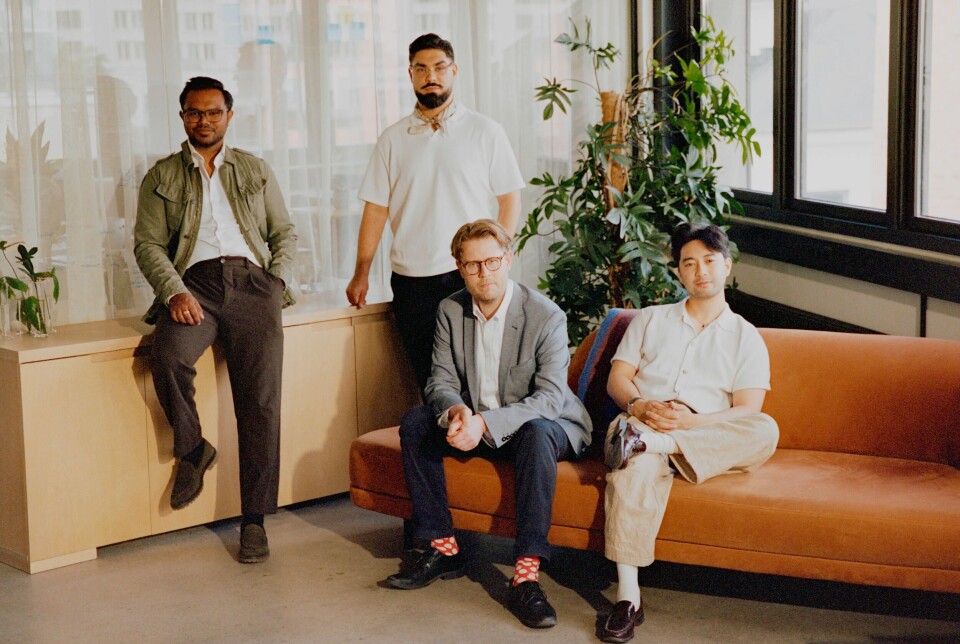 Frekk Forlag-gründere: Pira Thiru, Adil Svendsen Laatyaoui, Nicolai Strøm Olsen og Bao Nguyen.