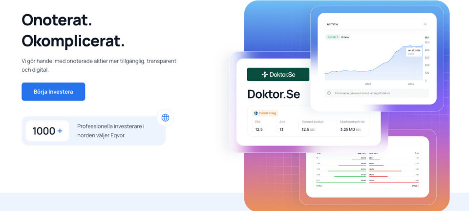 Tidligere Pareto-megler lanserer «Nordnet for unoterte aksjer» i Sverige