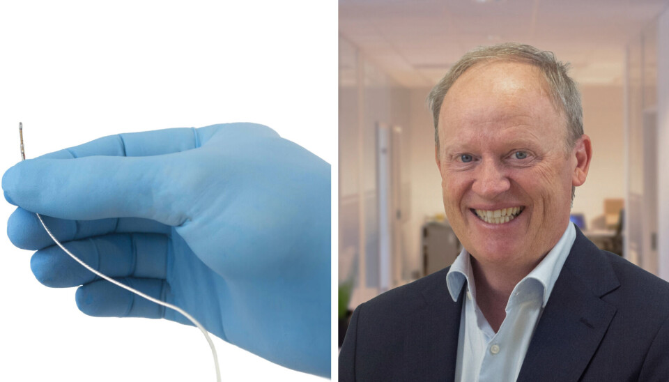 Sensocure-teknologien til venstre og Trond Herje. Sensocure-teknologien til venstre og Trond Herje.