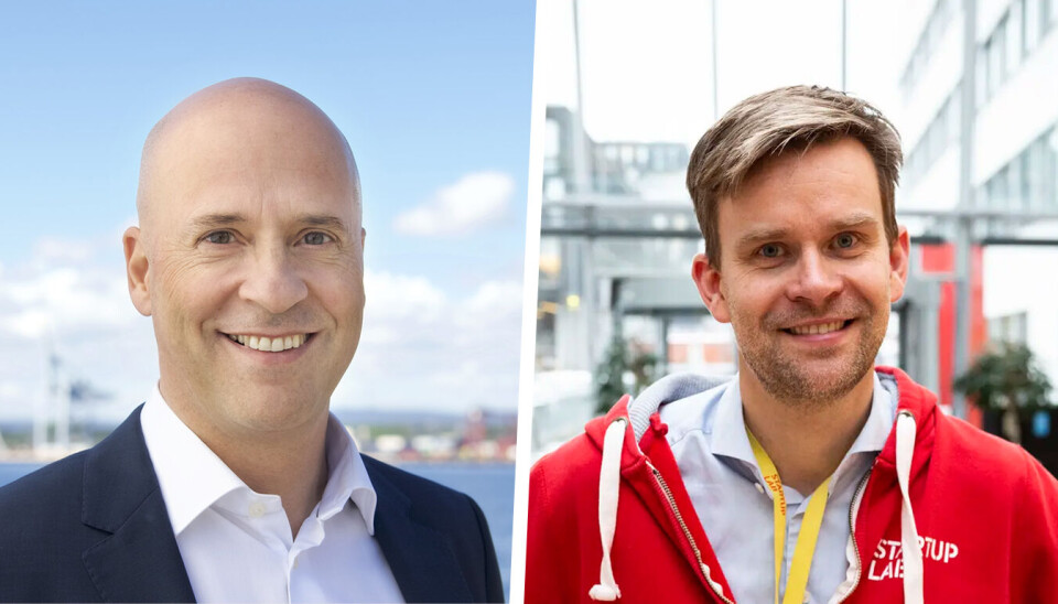 Leder i NVCA, Allon Groth, og leder og investeringer i Startuplab, Gisle Østereng.