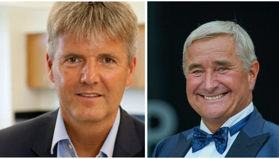 Arne Bergby (fra venstre) i Defibrio og investor Christen Sveaas.