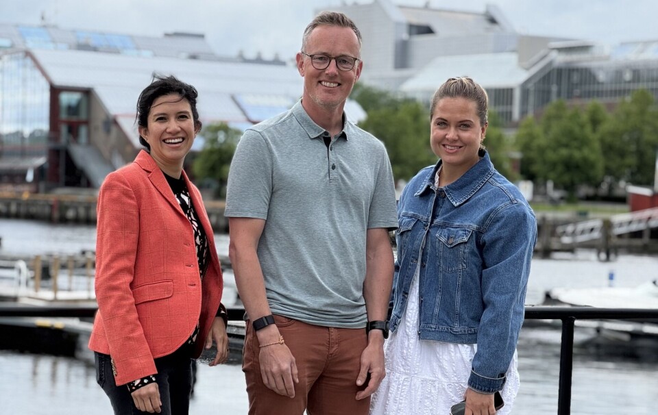 Valeria Gaitan (CPO), Alf Egil Edvardsen (CEO) og Maria B. Tanemsmo (CoB) i Mia Health. Appen har allerede passert 75.000 brukere.