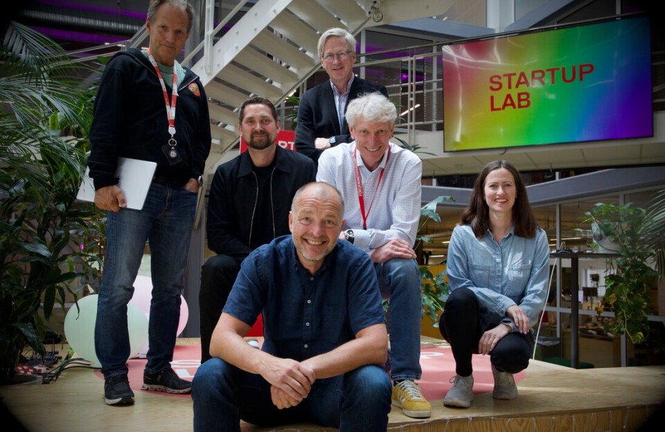 Per Einar Dybvik, leder av Startuplab, med styremedlemmene Rolf Assev, Karl Munthe Kaas, Birger Magnus , Bjørn Erik Reinserrth og Marie Molstad.