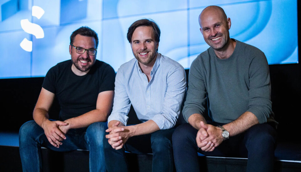 De tre gründerne av Spacemaker. Fra venstre; Carl Christensen, Håvard Haukeland og Anders Kvåle.
